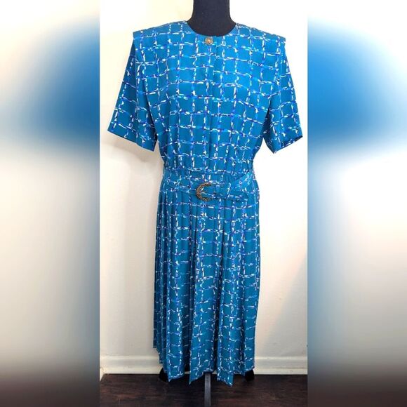 VTG Leslie Fay Feminine 80s 90s Modern Matriarch Maximalist 12P - Picture 1 of 8